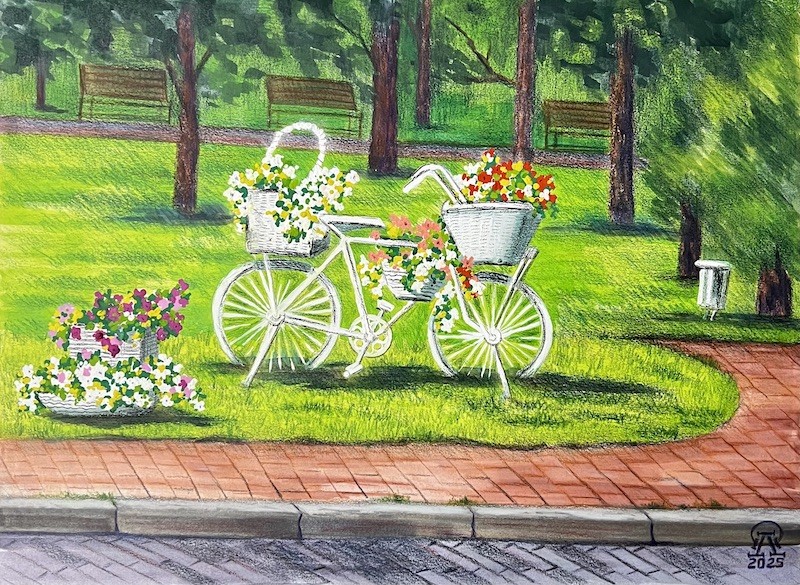 Клумба велосипед.Скетч — копия