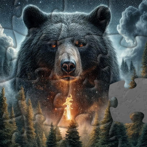 пазл медведь