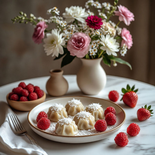 Вареники с кокосовой стружкой