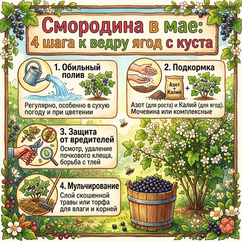 Смородина в мае