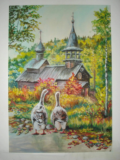 Ольга Пеганова "Гуси у Храма"