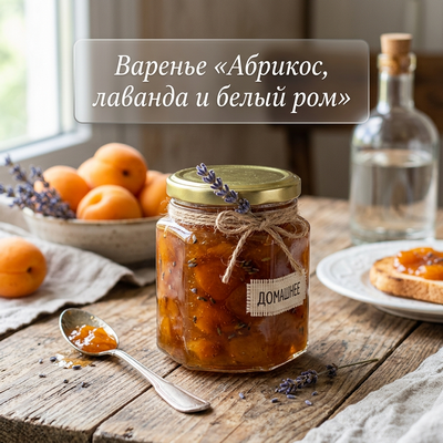 варенья «Абрикос, лаванда и белый ром»