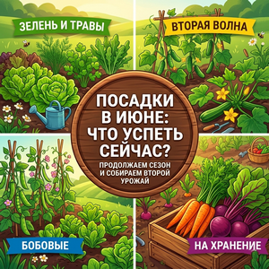 Что посадить на огороде в июне