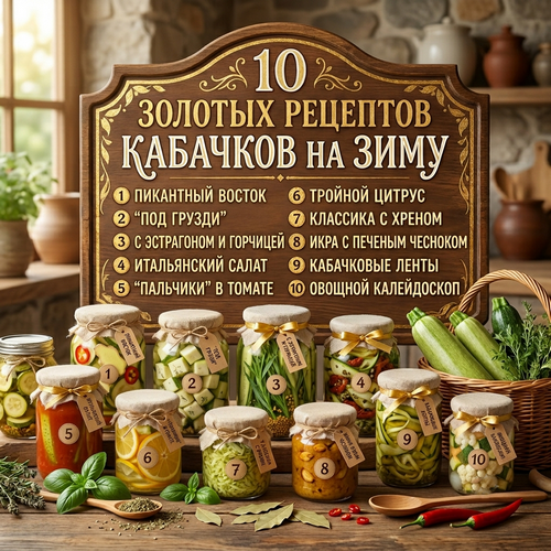 10 способов законсервировать кабачки