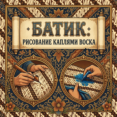 Батик. Рисование каплями воска