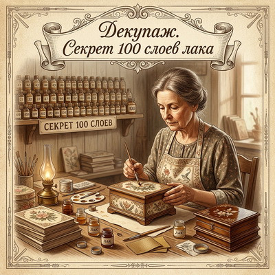 Декупаж. Секрет 100 слоев лака