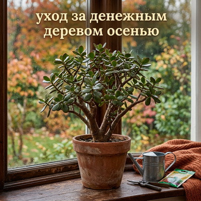 уход за денежным деревом осенью